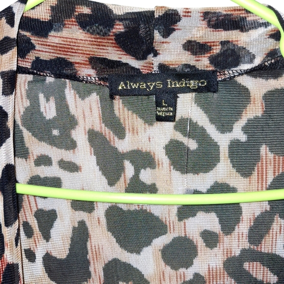 ALWAYS INDIGO! SHEER JACKET, CUTE COVER OR WRAP.. WEAR LONG SLEEVES UNDER IT! - Picture 4 of 6